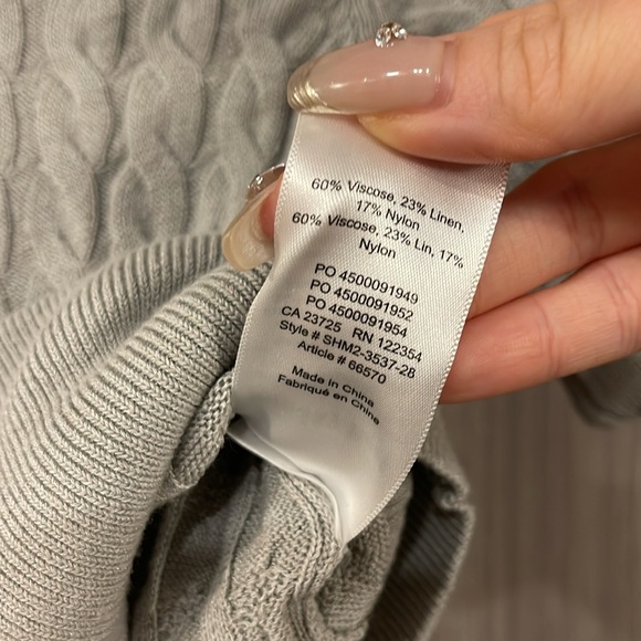 sunday best aritzia grey short sleeve cropped sweater knit SIZE XXS - Picture 3 of 5